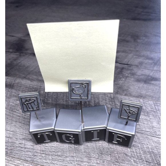 Vintage TGI‎ Fridays Restaurant Block Menu Holder Display Clips Hard Plastic 80s - Picture 2 of 9